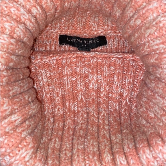 Banana Republic salmon, pink xsmall thick sweater turtleneck - Picture 3 of 5